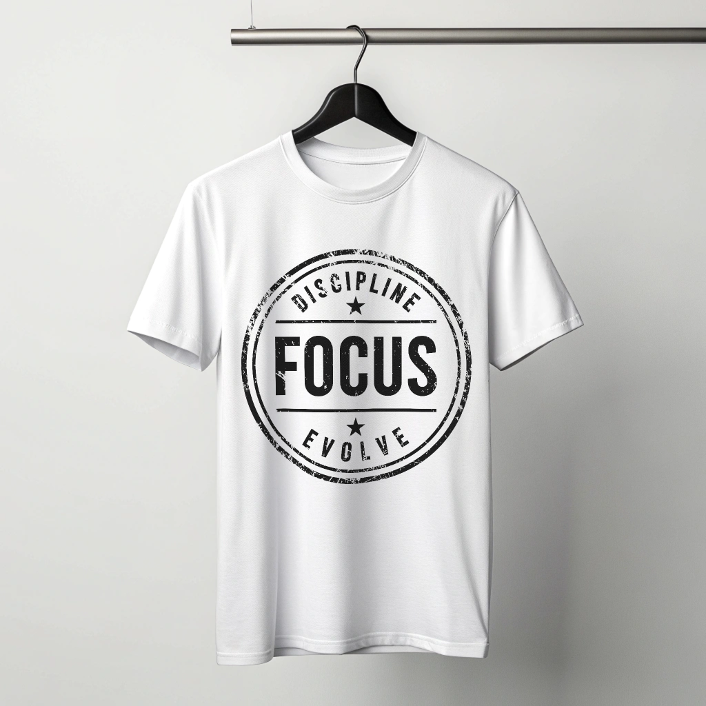 DISCIPLINE FOCUS EVOLVE Unisex Classic Crew T-Shirt - White