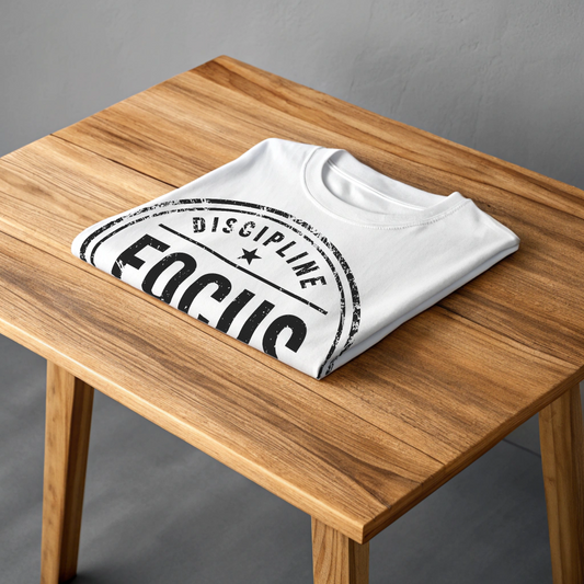 DISCIPLINE FOCUS EVOLVE Unisex Classic Crew T-Shirt - White