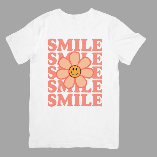 Smiley Flower Women's Classic T-Shirt - White