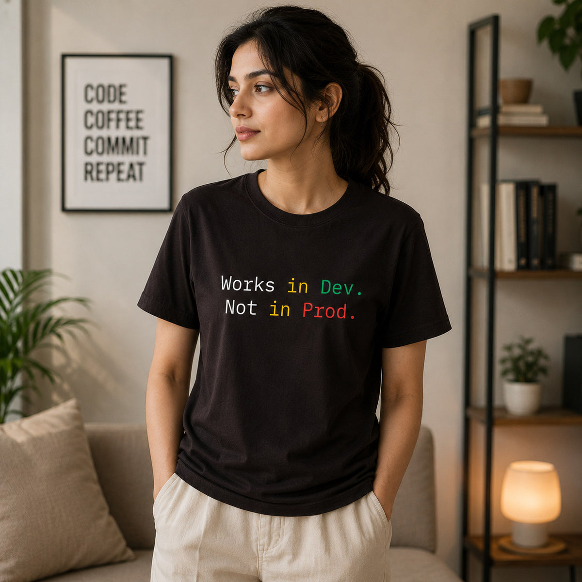 Works in Dev. Not in Prod. — Developer Regular Fit T-Shirt | QuixCloth